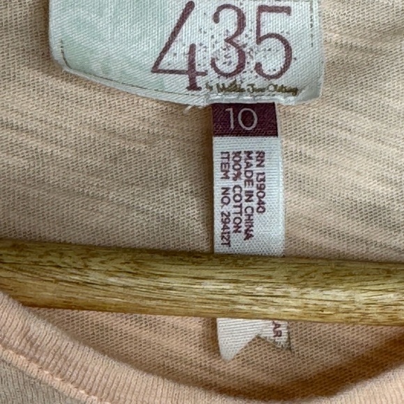 Matilda Jane peach/pink Short Sleeve Tee with Ruffle Details - Picture 4 of 5